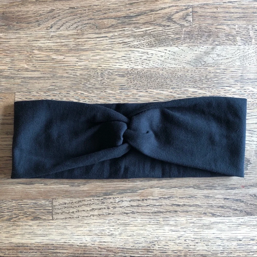 Solid Black Twist Headband NEW